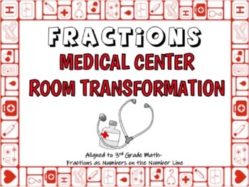 Preview of Fractions Medical Center Room Transformation Lesson (3rd Grade)