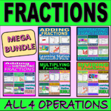 Fractions Mega Bundle - All 4 Operations - Add, Subtract, 