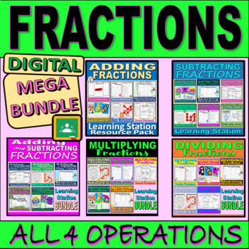 Preview of Fractions Mega Bundle - DIGITAL - Add, Subtract, Multiply, and Divide