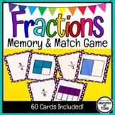 Fractions Memory & Match Game | End of Year Review Test Pr