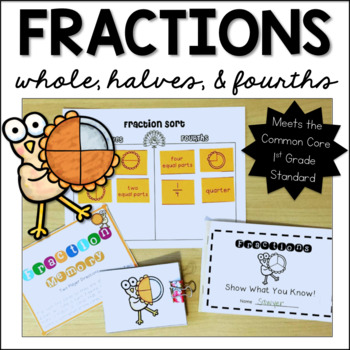 Preview of Fractions Mini Unit for Thanksgiving/Fall