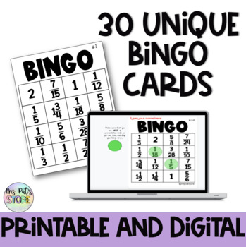 Fractions Mixed Operations BINGO by Ms Pat Store | TPT