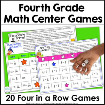 Preview of Fractions, Multiplication, Division - 4th Grade Math Rotation Games