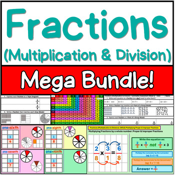 Preview of Fractions (Multiplication & Division) Mega Bundle: 5th Grade!
