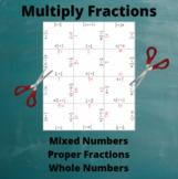 Fractions Multiplication Jigsaw Puzzle: Mixed Numbers, Pro