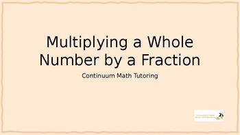 Preview of Fractions- Multiplying Fractions by Whole Numbers - for Beginners!