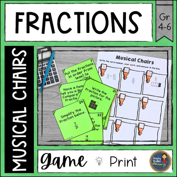 Preview of Fractions Musical Chairs