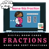 Fractions- Name and Sort- Boom Cards-Distance learning