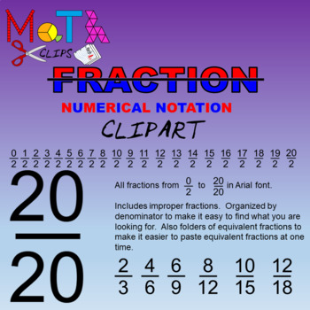 Preview of Fractions Numerical Notation Clipart