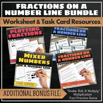 Preview of Fractions On A Number Line Bundle