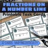 Fractions On A Number Line Task Cards