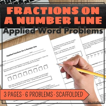 Preview of Fractions On A Number Line Word Problems Worksheet