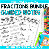 Fractions Operations Guided Notes BUNDLE