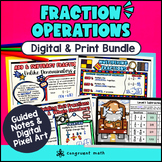 Fractions Operations Guided Notes Pixel Art Google Sheets 