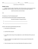 Fractions Overview - Notes and Worksheet Practice