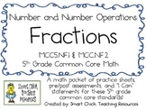 Fractions Pack ~ Common Core Math 5th Grade ~ Mastery Check