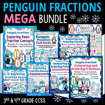 Preview of Penguin Fractions Mega Bundle