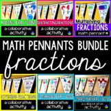 Fractions Math Pennant Activity Bundle