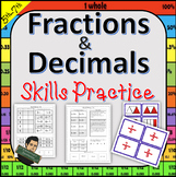 5NBT 5NF Fractions, Decimals, and Percentages Homework and