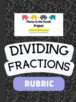 Preview of Fractions: Pieces of the Puzzle Rubric & Outline