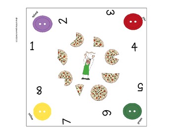 Preview of Fractions Pizza Cootie Catcher Game Fractions Review Fortune Teller Free