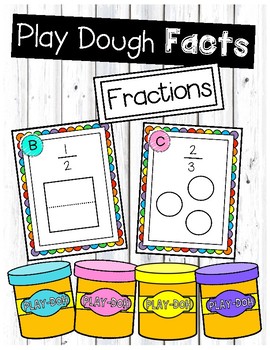 Preview of Fractions Game Play Dough Task Cards / Scoot Fraction Game