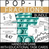 Fractions Pop-It Game Bundle - Adding, Subtracting, Multip