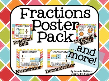 Preview of Fractions Posters Pack