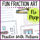 Fun Fraction Review - Differentiated, No Prep Fraction Art
