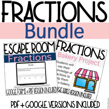 Preview of Fractions ⎮ Project & Escape Room BUNDLE ⎮ Printable + Digital