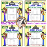 Fractions QUICK CHECK Bundle Adding Subtracting Multiplyin