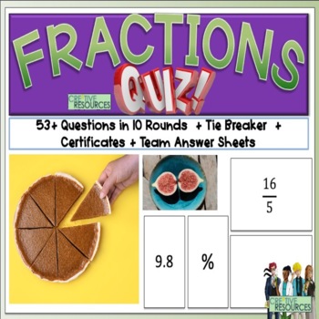 Preview of Fractions Quiz
