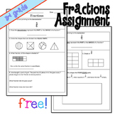 Fractions Assessment - Equal Parts, Equivalent, and Compar