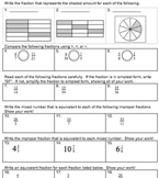 Fractions Quiz or Review Sheet