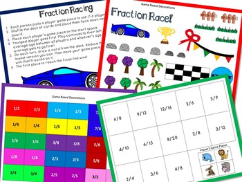 Preview of Fractions Race Board Game!