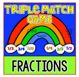 Fraction Triple Match Game Rainbow