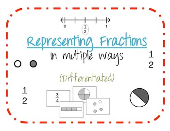 Preview of Fractions- Representing Fractions in Multiple Ways (differentiated)