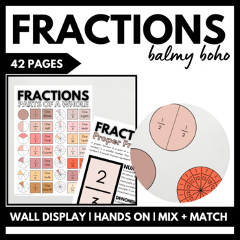 Preview of Fractions Resource: Balmy Boho