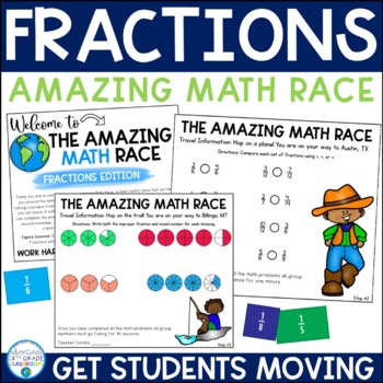 Preview of Add and Subtract Fractions with Comparing and Equivalent Fractions Review Game