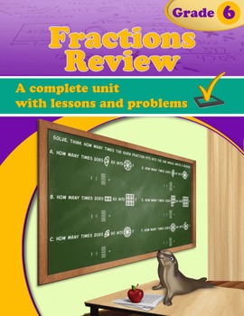 Preview of Fractions Review (Grade 6) (Distance Learning)