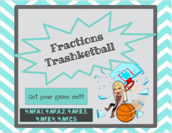 Preview of Fractions Review Trashketball Game Google Slides