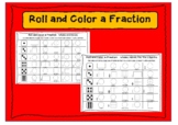 Fractions Roll & Color Game - Differentiated! Wholes, Halv