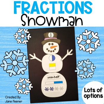 Preview of Fractions Snowman