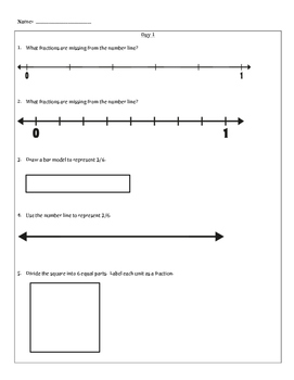 Preview of Fractions Spiral Review Week 1