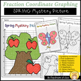 Fractions Spring Mystery Picture Coordinate Graphing Math 