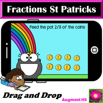 Preview of Fractions St Patricks feed the pot drag and drop