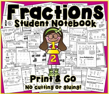 Preview of Fractions- Student Interactive Notebook