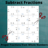 Subtract Fractions Jigsaw Puzzle: Proper Fractions from Wh