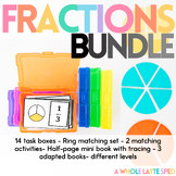 Fractions Task Card Bundle Special Education Adapted Set