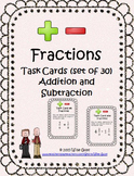 Fractions Addition and Subtraction Task Cards